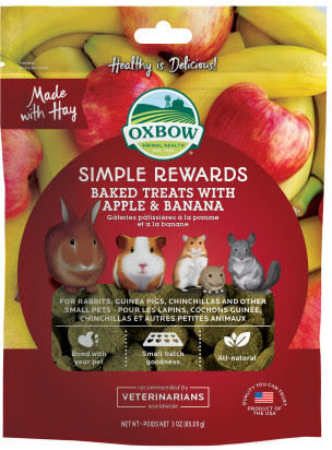 Oxbow BAKED TREATS WITH APPLE & BANANA betal  5stk