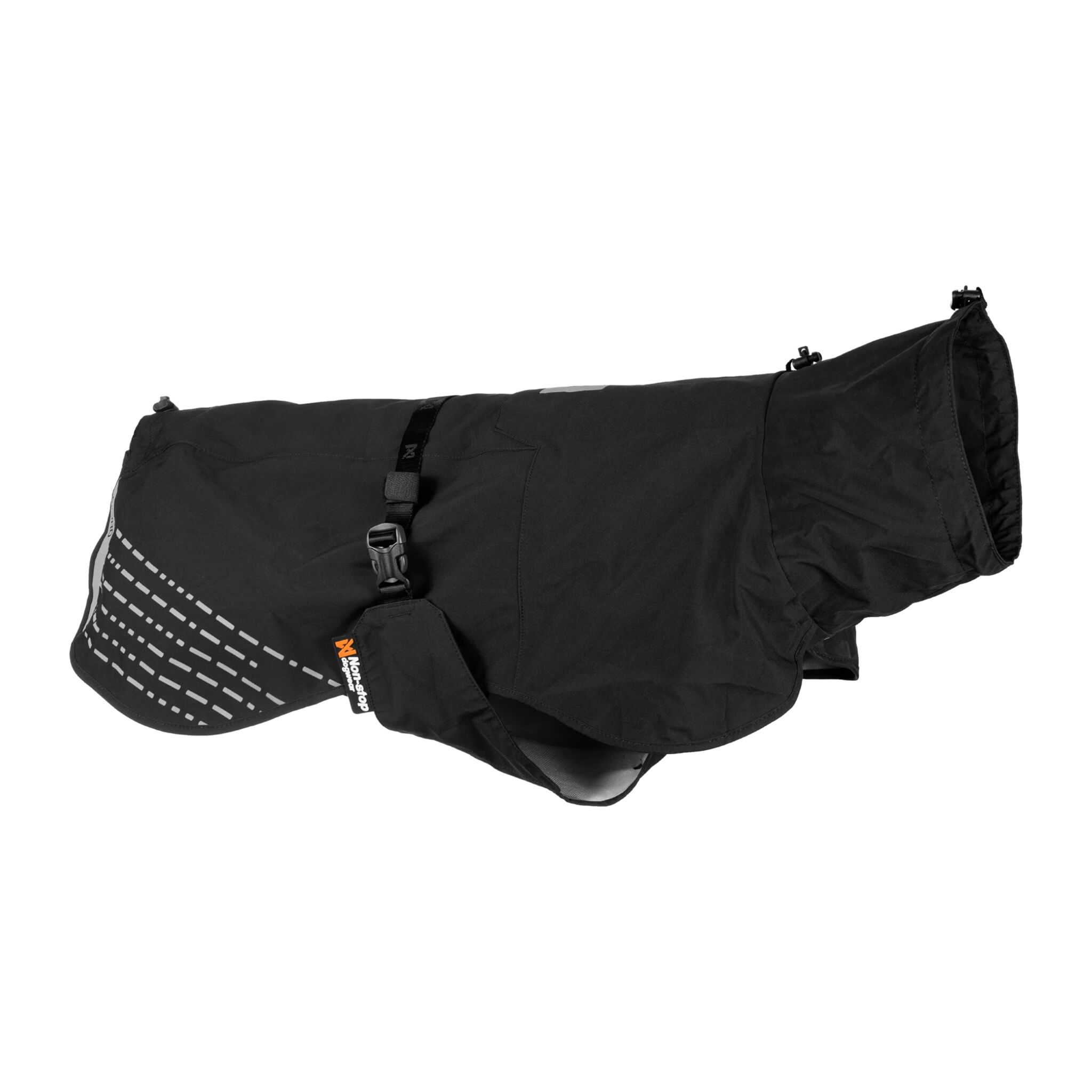 Non-Stop Dogwear Fjord Raincoat, black L, hundeutstyr 45 BLACK