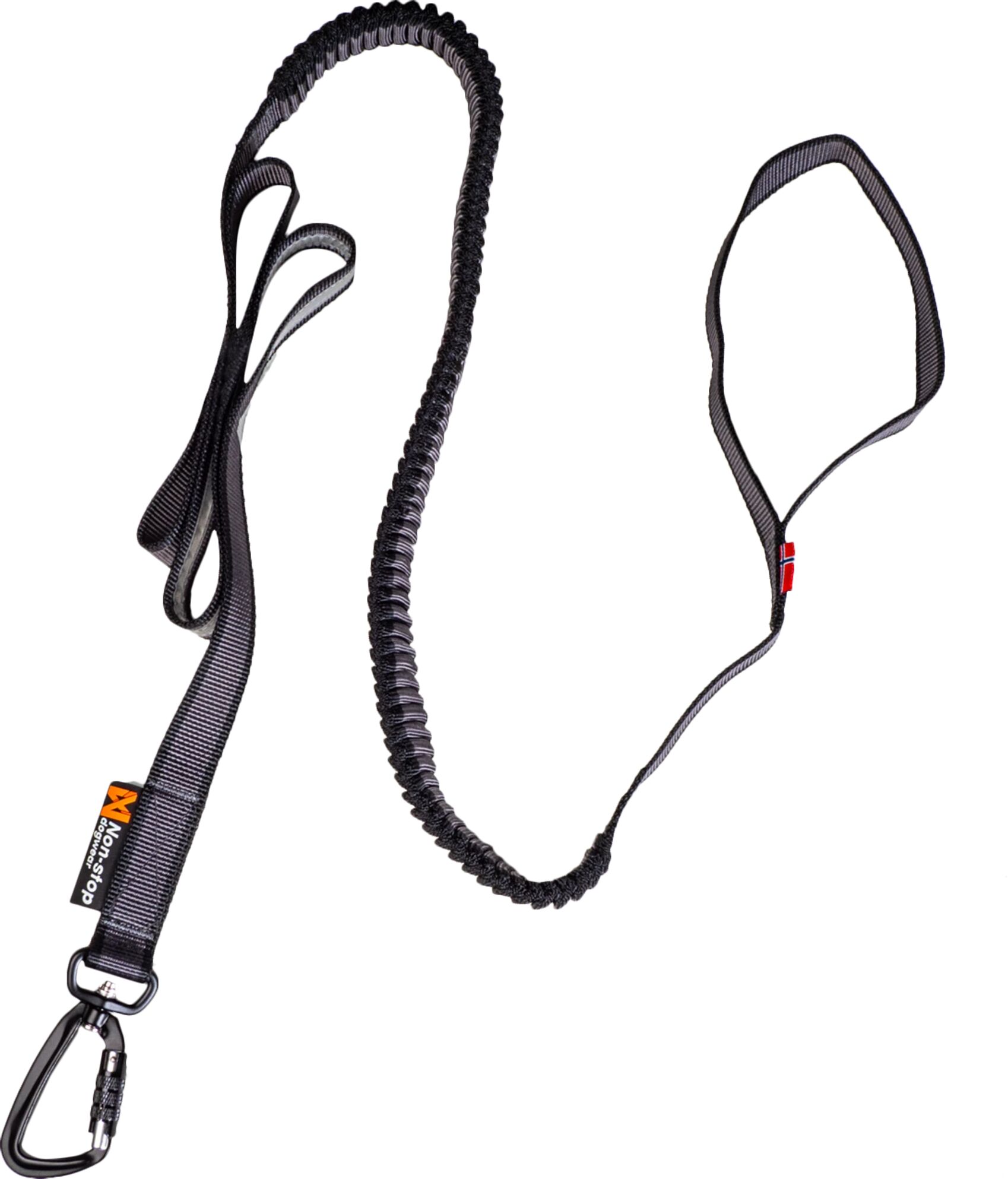 Non-Stop Dogwear Touring Bungee Leash 2,8m/23mm, hundekobbel 2,8m/23mm Black/Gray