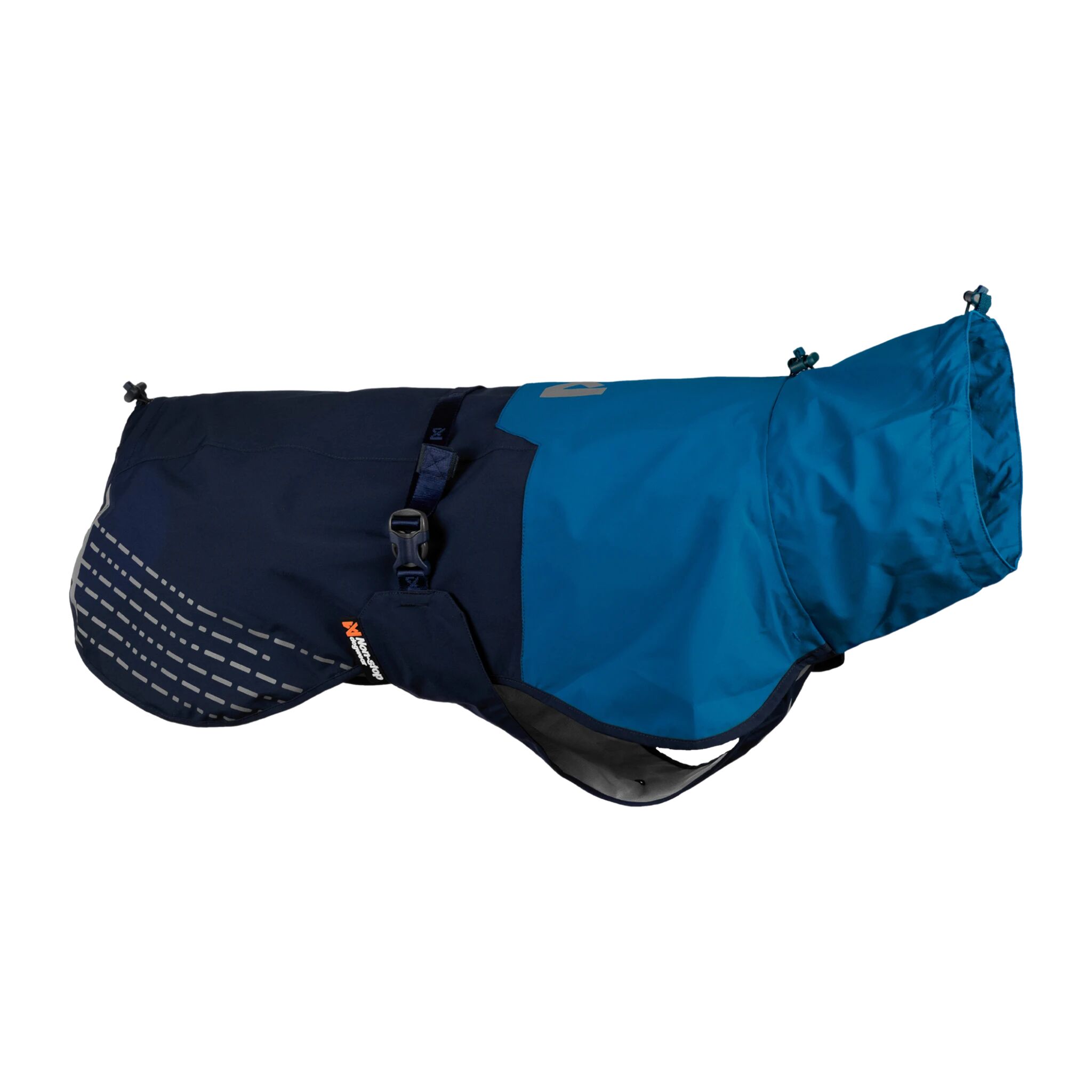 Non-Stop Dogwear Fjord Raincoat, Blue 24-36, regndekken 33 blue