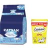 15% taniej! 18 l Catsan żwirek higieniczny + Dreamies Megatub przysmaki dla kota, 2 x 350 g  - 18 l + Ser, 2 x 350 g