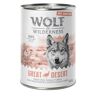 Wolf of Wilderness Adult "Mięso ze zrównoważonej hodowli" - Great Desert - Indyk, 6 x 400 g