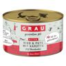 Pakiet GRAU Kitten, bez zbóż, 12 x 200 g - Wołowina, indyk i marchewka