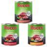 Mieszany pakiet próbny Rocco, 6 x 800 g - Menu: Wołowina/Drób/Warzywa/Ryż, Wołowina/Warzywa/Ryż, Wołowina/Jagnięcina/Warzywa/Ryż