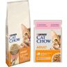 Purina Cat Chow: karma sucha dla kota, 10 kg / 15 kg + karma mokra, 26 x 85 g gratis! - Adult, łosoś, 15 kg + Łosoś