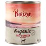 Purizon Organic, 6 x 800 g - Wołowina i kurczak z marchewką