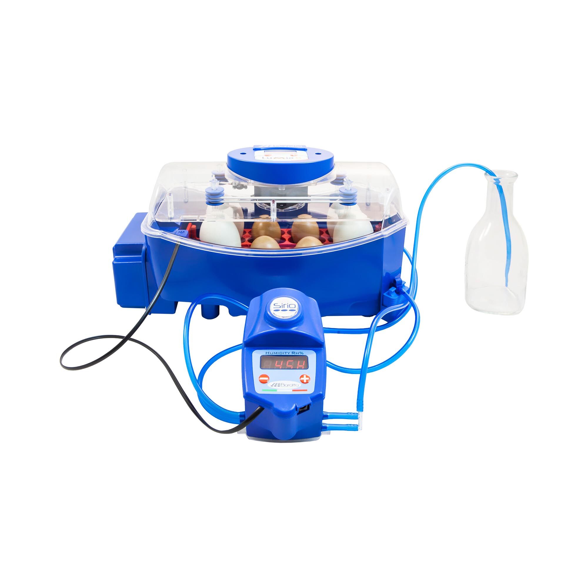 Borotto Inkubator do jaj - 8 jaj - system nawilżania - automatyczny LUMIA 8 AUTOMATIC + SIRIO HUMIDITY