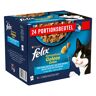 48x85g peixe em gelatina Sensations Felix comida húmida gatos