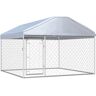 vidaXL Canil de exterior com telhado 200x200x135 cm