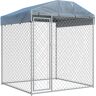 vidaXL Canil de exterior com toldo 193x193x225 cm