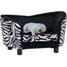 vidaXL Sofá para cães 68x38x38 cm pelúcia preto