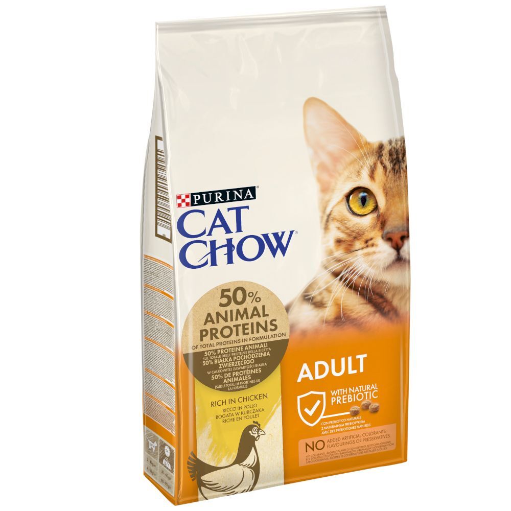 Cat Chow Adult rica em frango e peru - Pack económico: 2 x 15 kg