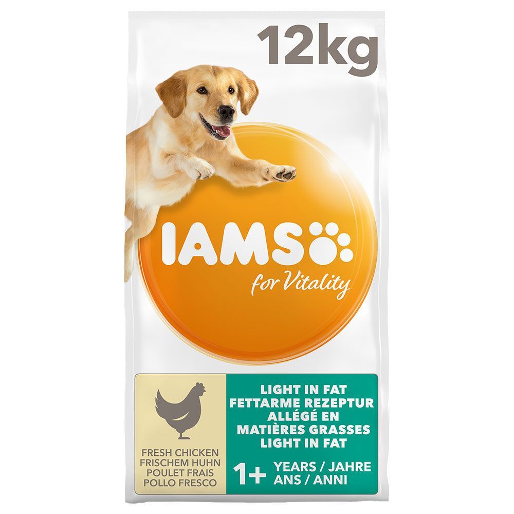 IAMS for Vitality Dog Weight Control com frango - Pack económico: 2 x 12 kg