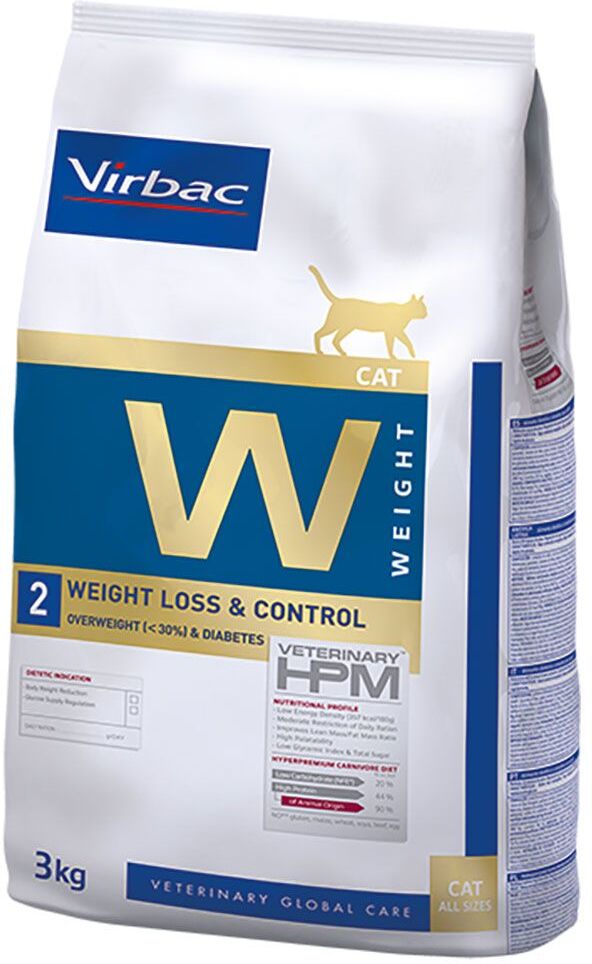 Virbac Veterinary HPM Weight Loss and Control W2 para gatos - 7 kg