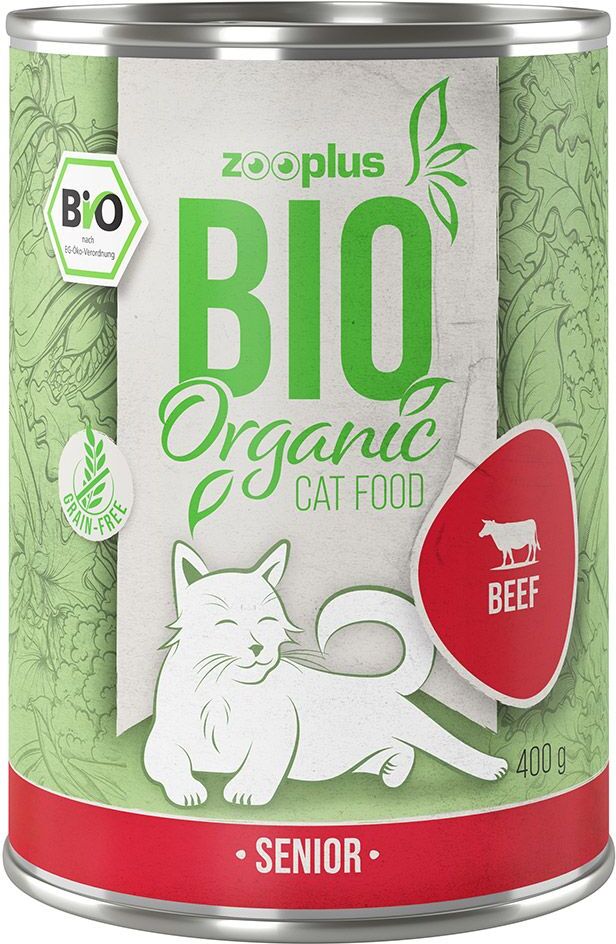 zooplus Bio Senior 12 x 400 g - Pack económico - Pack misto: 6 x Vaca, 6 x Peru