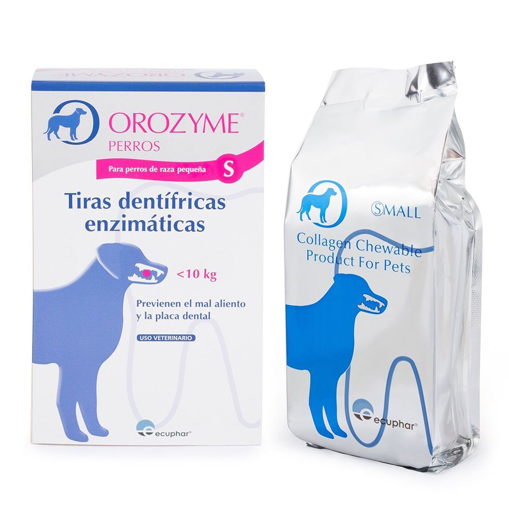 Orozyme tiras dentífricas para cães - Pack económico: cães de porte pequeno (2 x 224 g)