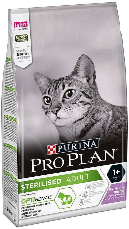 Pro Plan Purina Pro Plan Sterilised Adult rica em peru para gatos - Pack económico: 2 x 10 kg