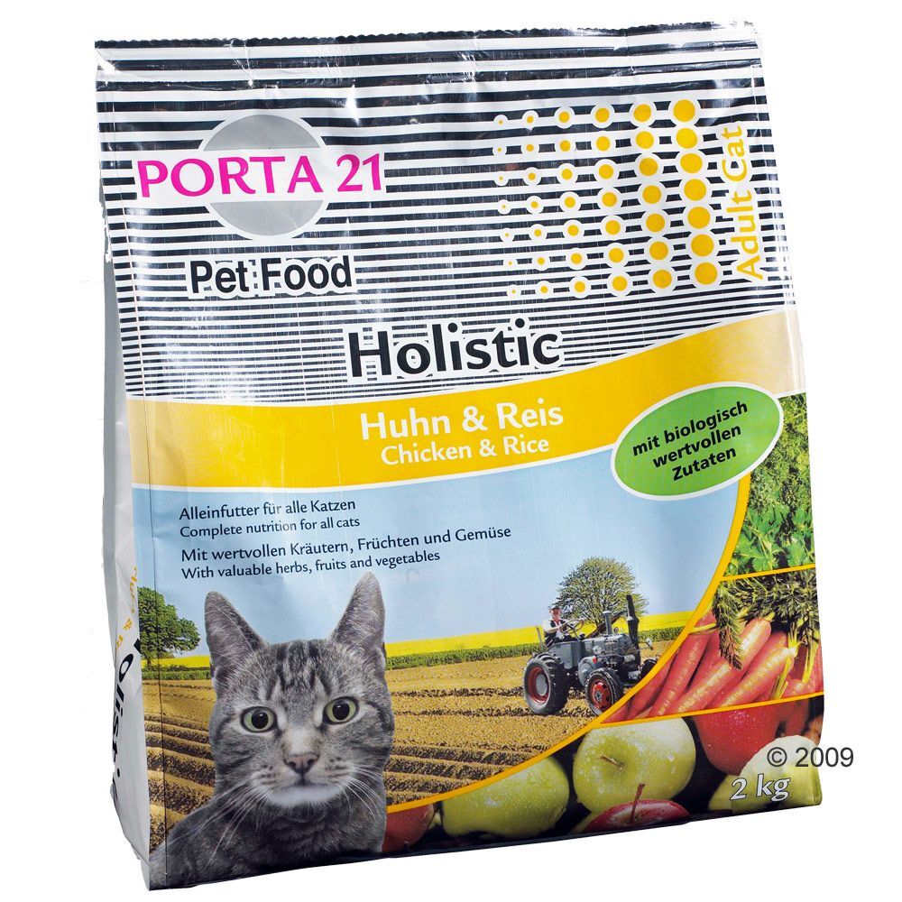 Porta 21 Holistic Cat com frango e arroz - Pack económico: 2 x 10 kg