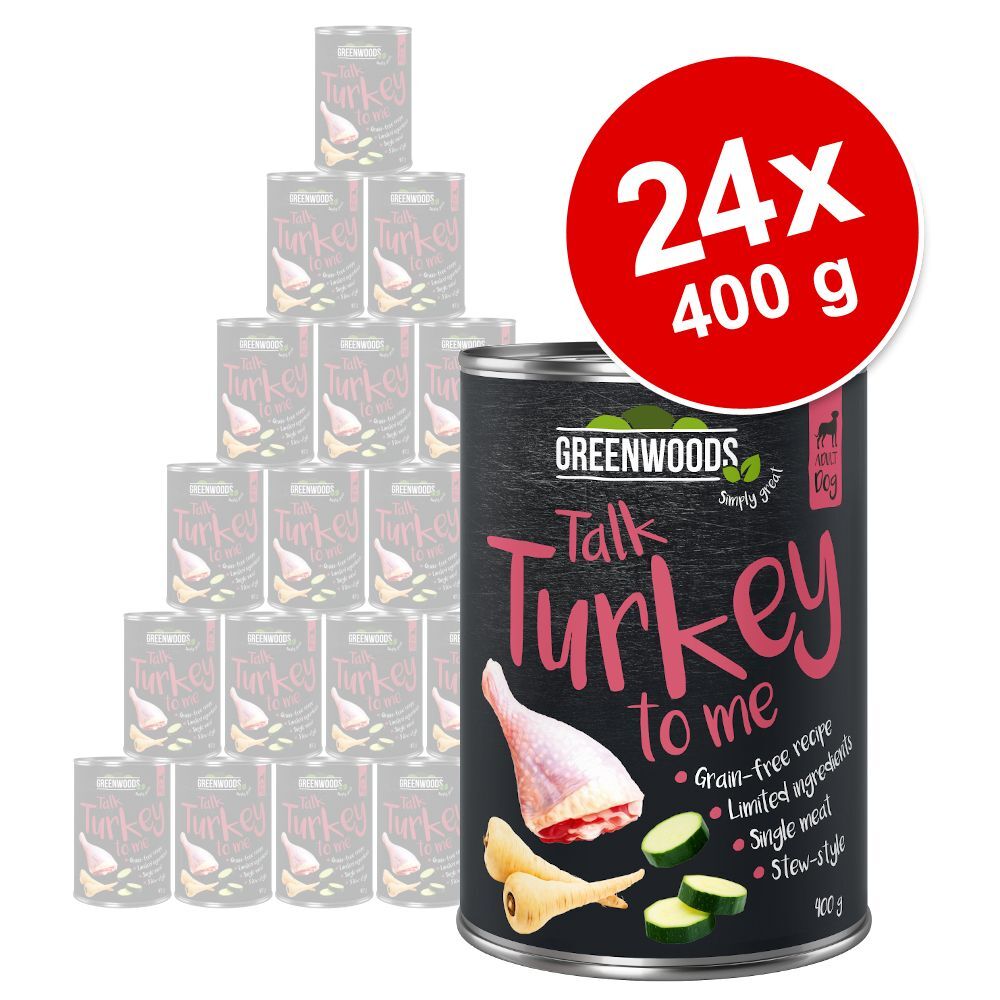 Greenwoods Adult 24  x 400 g - Pack económico - Frango com grão-de-bico e espinafres