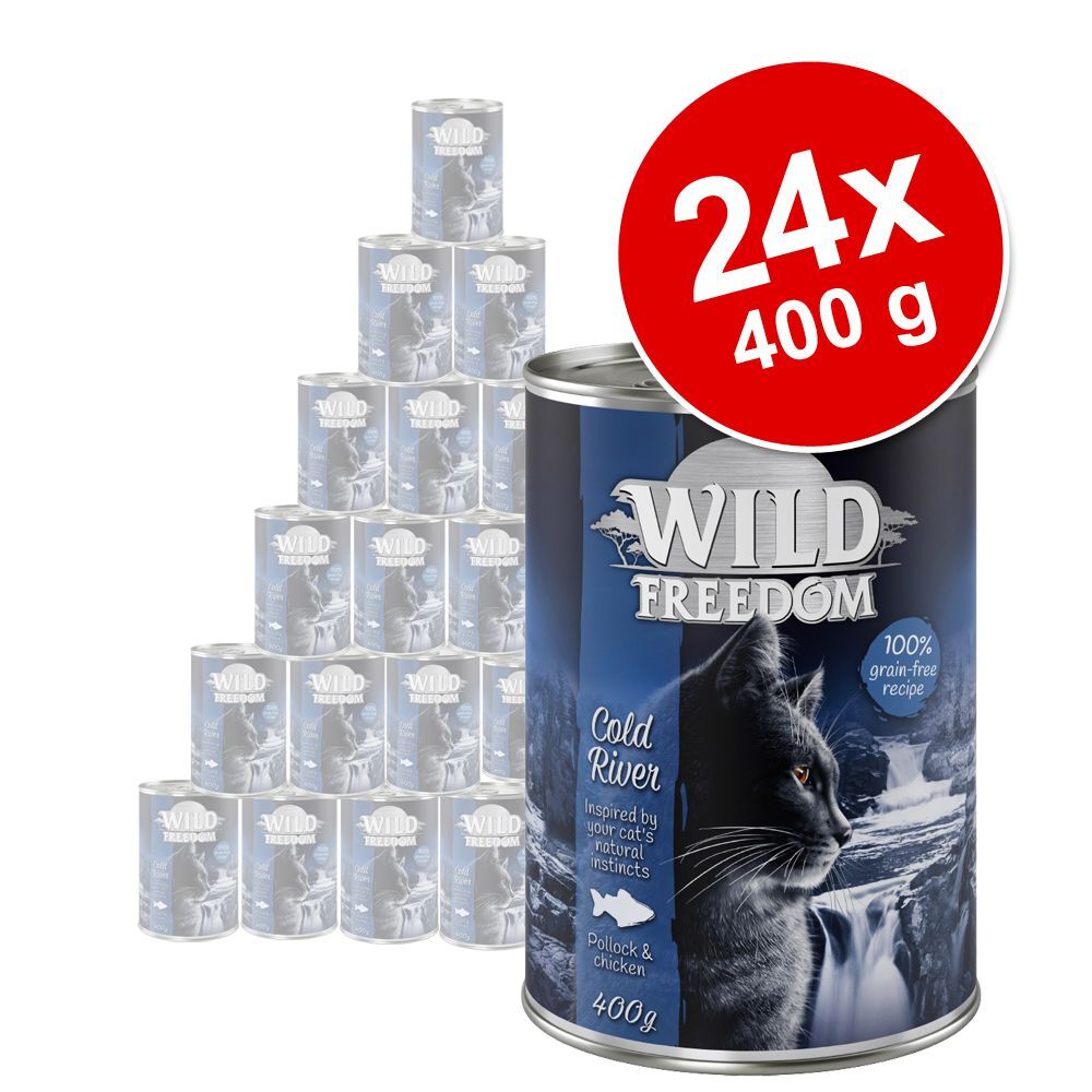 Wild Freedom Adult comida húmida para gatos 24 x 400 g - Pack económico - Edição de inverno - veado e frango