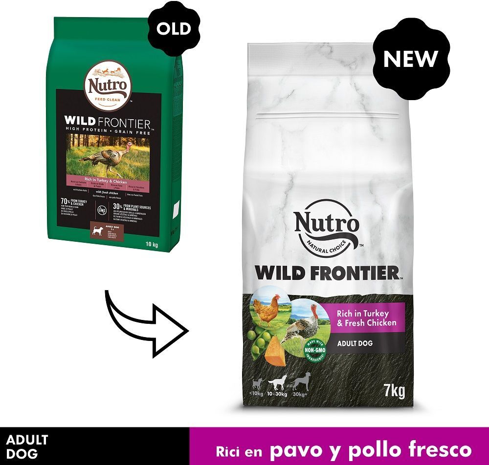 Nutro Wild Frontier Adult peru e frango para cães - 7 kg