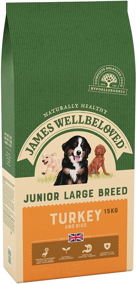 James Wellbeloved Junior Large Breed peru e arroz - Pack económico: 2 x 15 kg