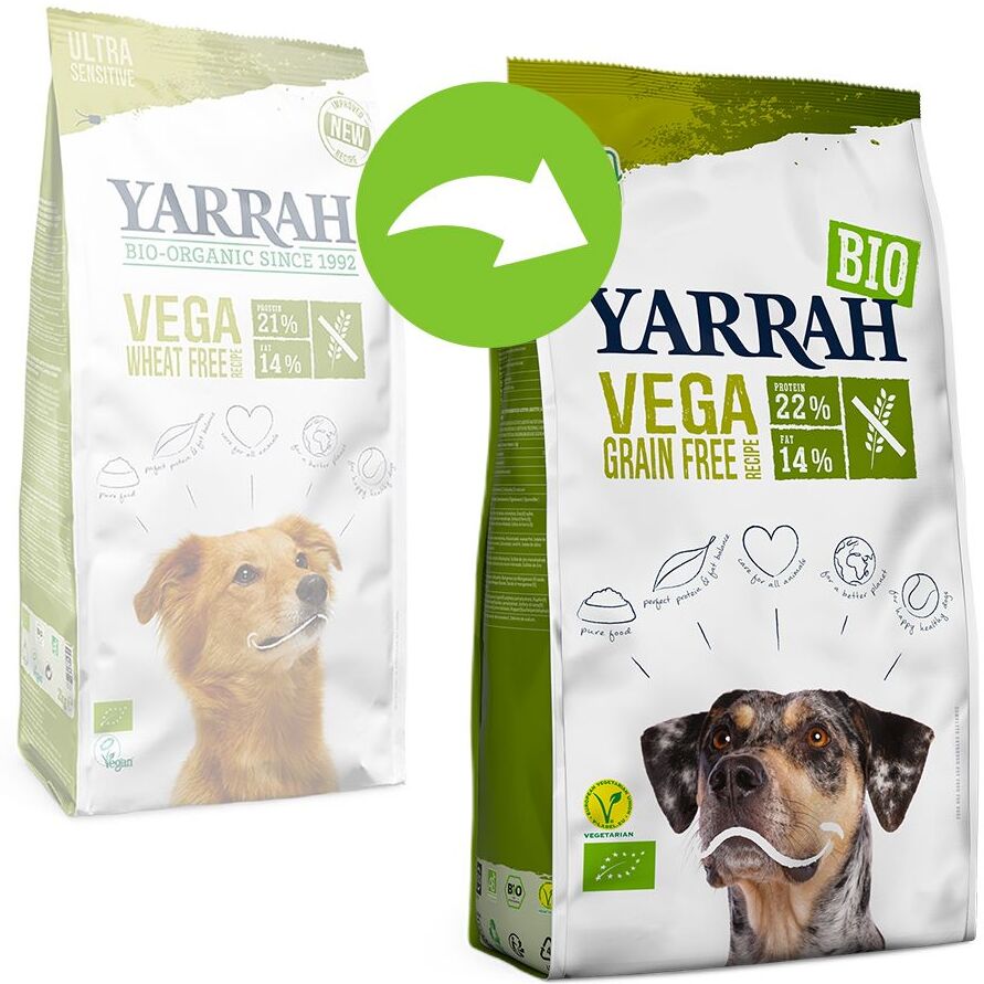 Yarrah Bio ração vegan sem cereais - Pack económico: 2 x 10 kg