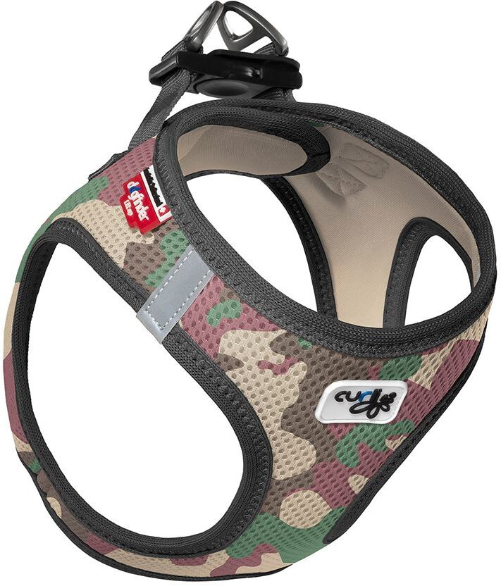 Curli Peitoral Curli Vest Air-Mesh camuflado para cães - Tamanho 2XS: circunferência do peito 30 cm-35 cm