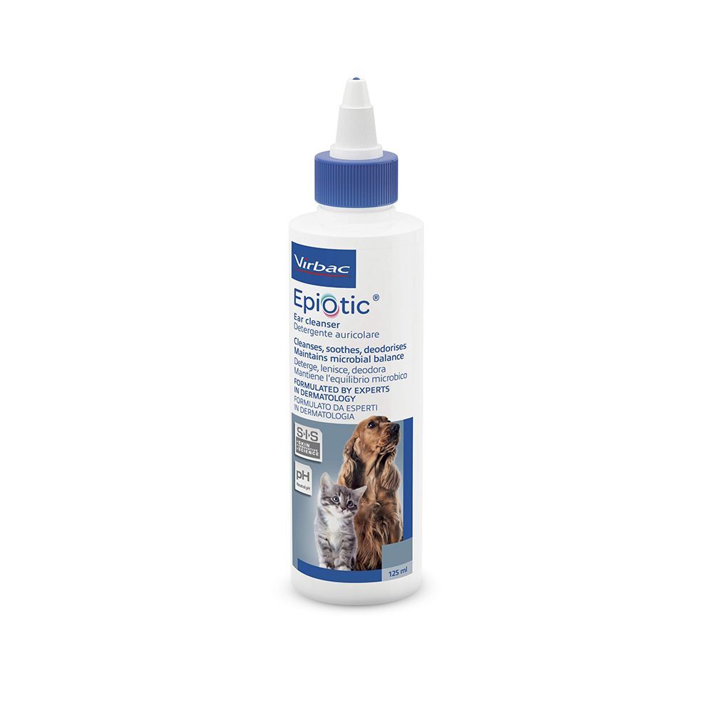 Virbac Epi-otic solução auricular para cães e gatos - Pack económico: 2 x 125 ml