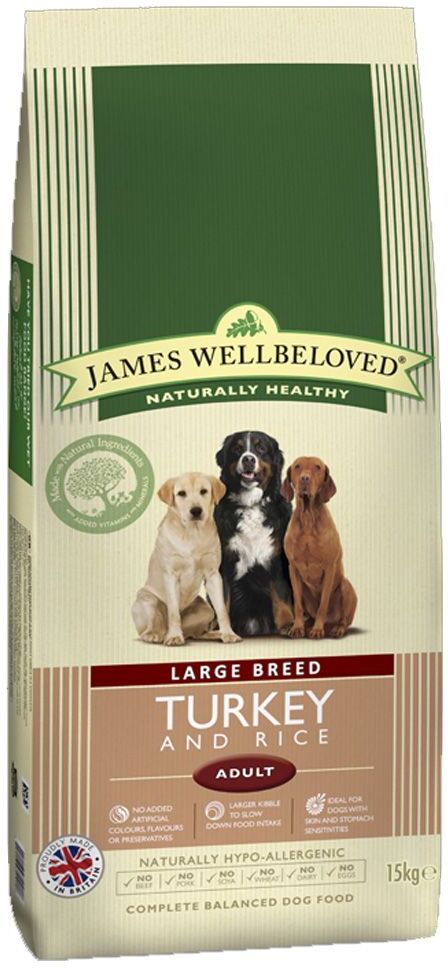 James Wellbeloved Adult Large Breed peru e arroz - 15 kg