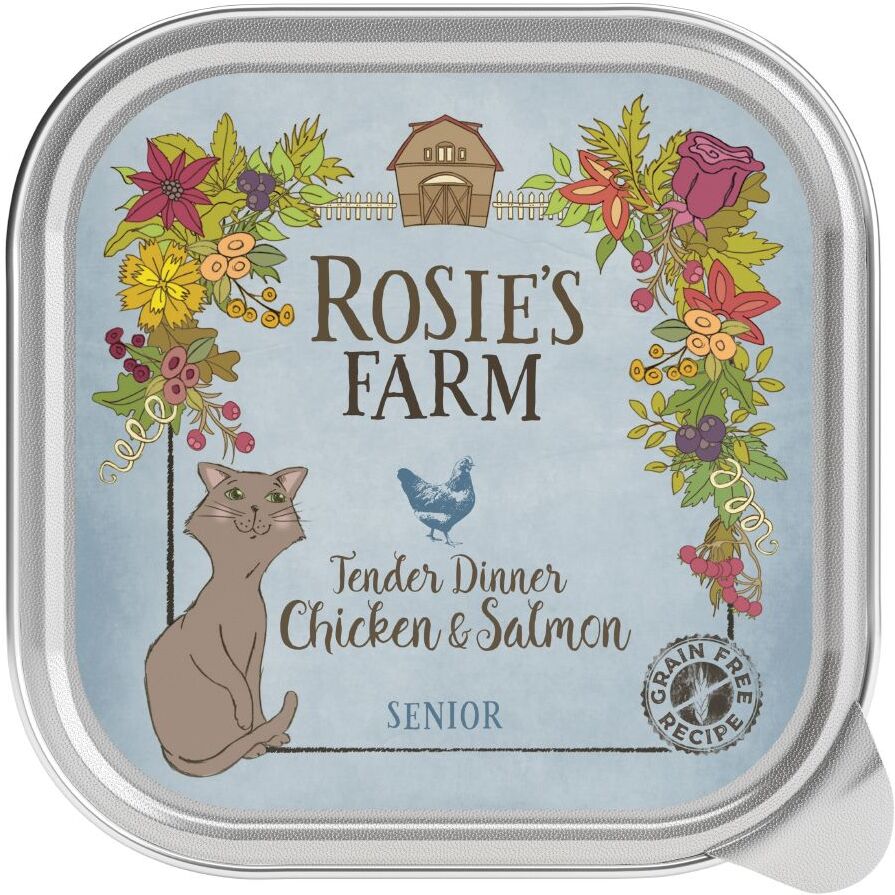 Rosie's Farm Senior 16 x 100 g  - Senior: Frango e salmão