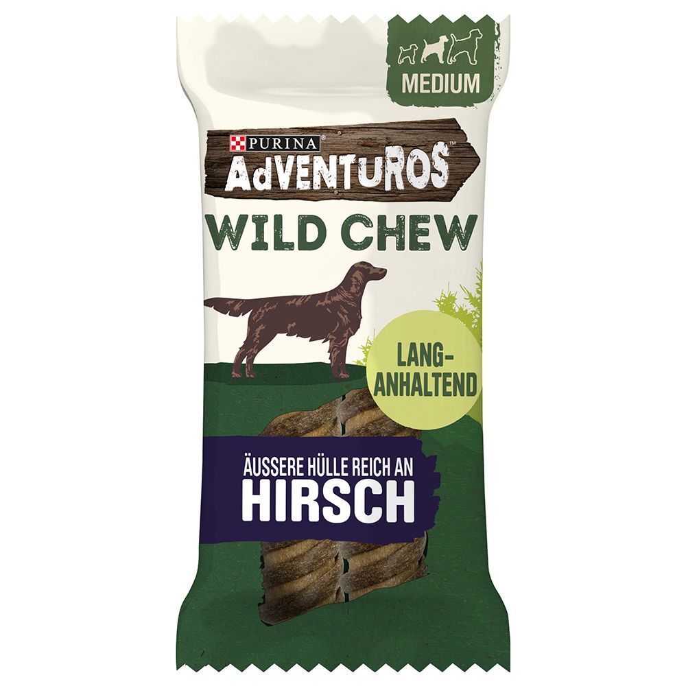 AdVENTuROS Wild Chew com veado para cães de porte médio - 6 x 200 g