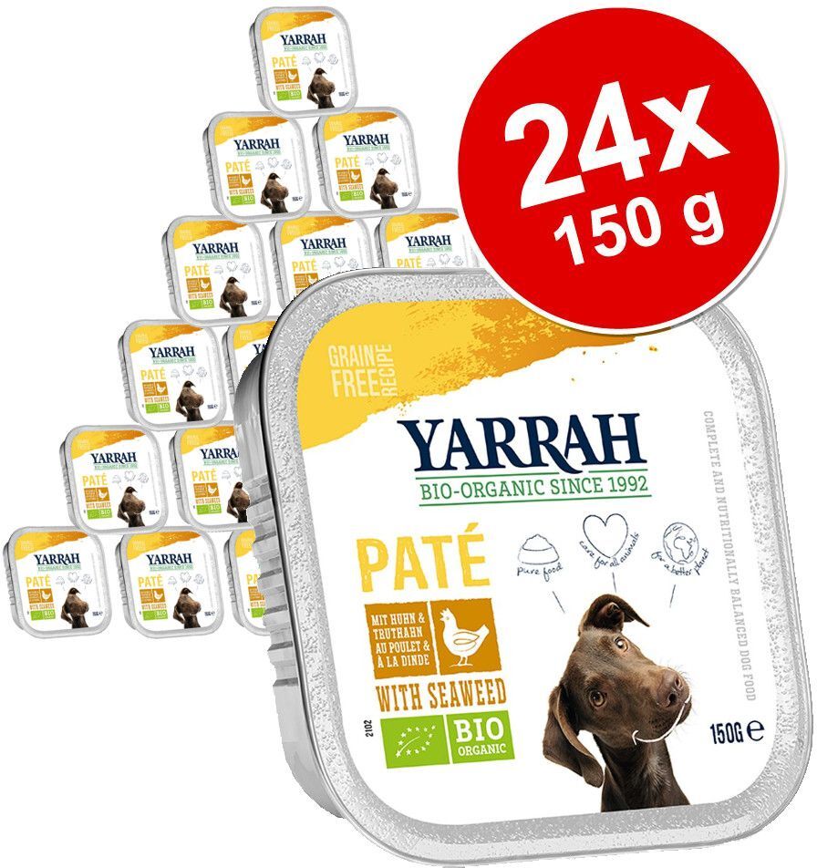 Yarrah Bio Patê 24 x 150 g - Pack económico - Pedaços: Bio Vegetariana