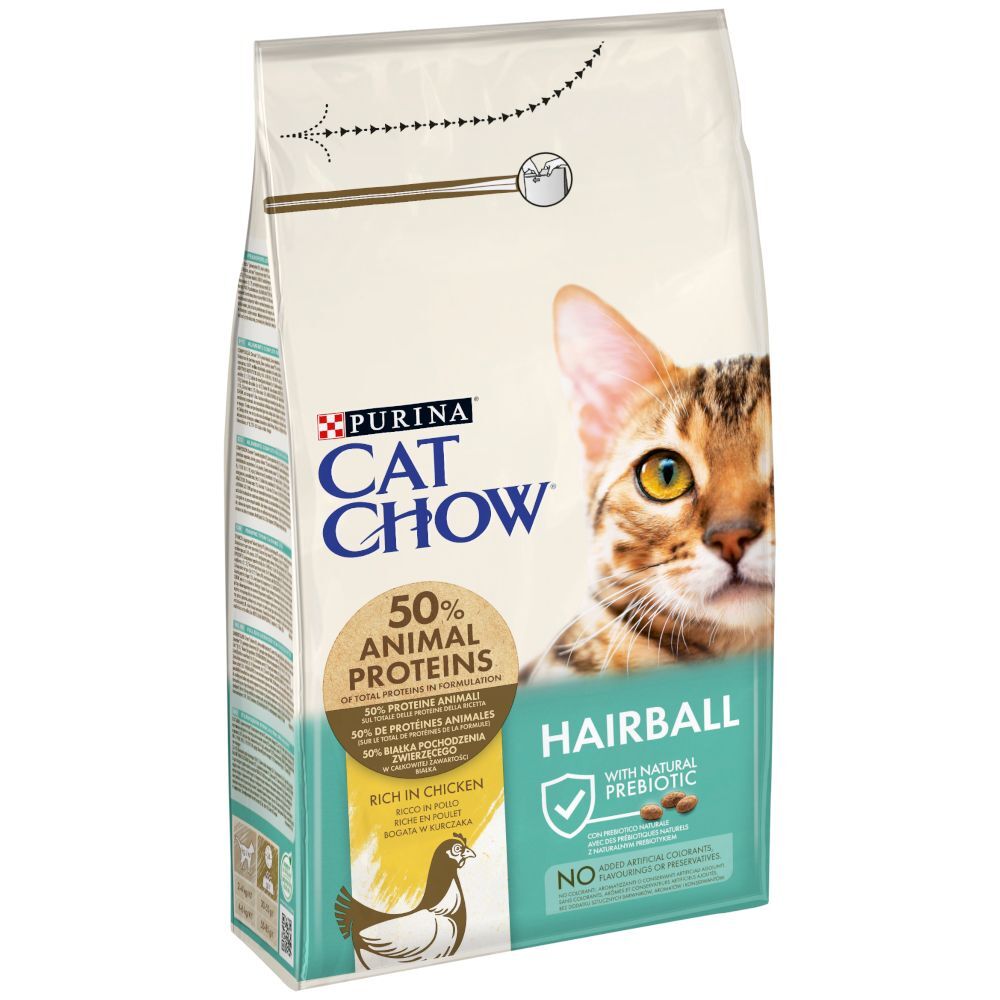 Cat Chow Adult Special Care Hairball Control rica em frango - 15 kg