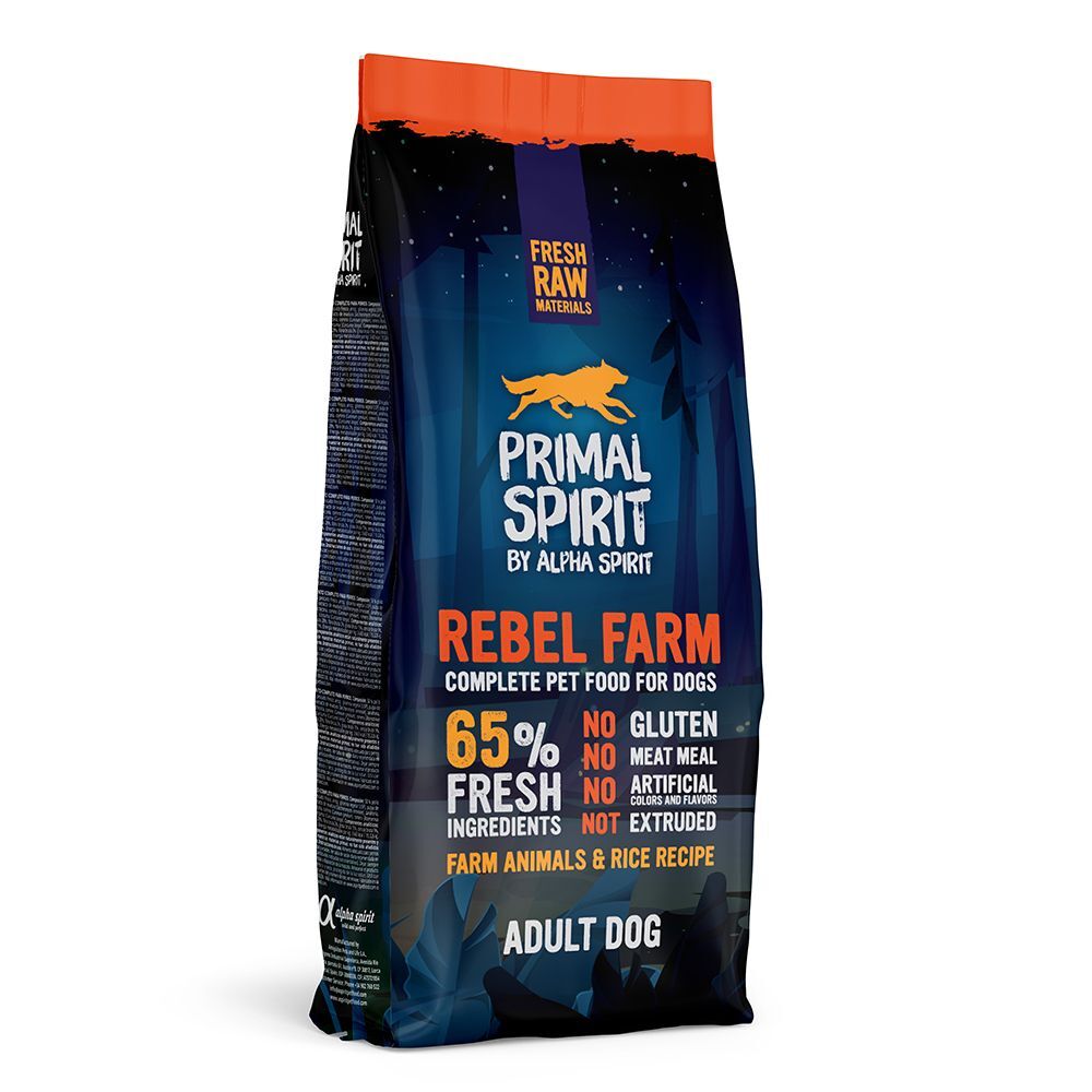 Primal Spirit 65 % Rebel Farm ração para cães - Pack económico: 2 x 12 kg