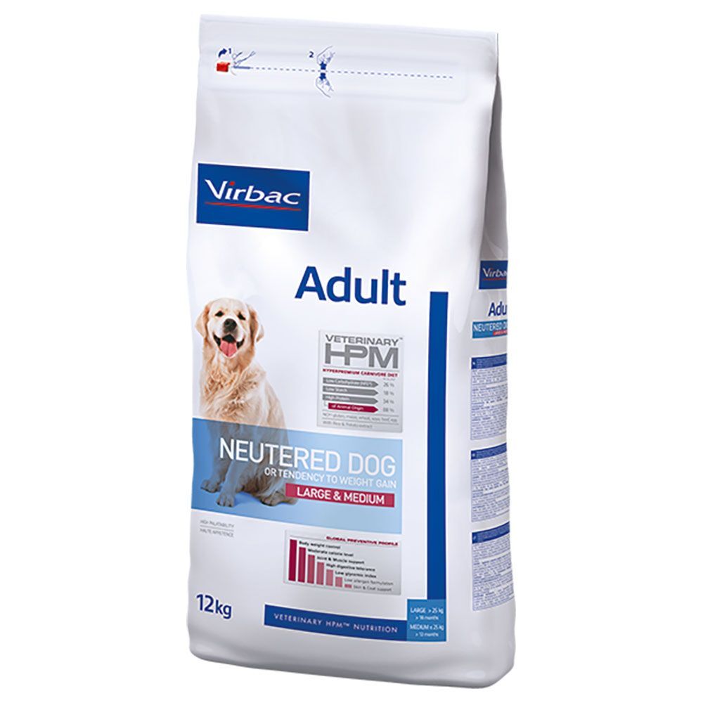 Virbac Veterinary HPM Adult Neutered Large & Medium para cães - 12 kg