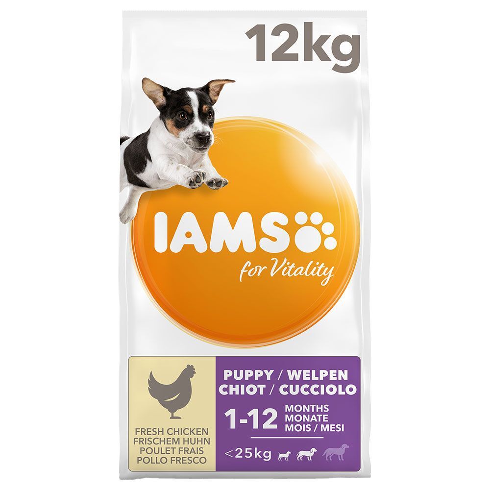 IAMS for Vitality Dog Puppy & Junior Small / Medium com frango - 12 kg