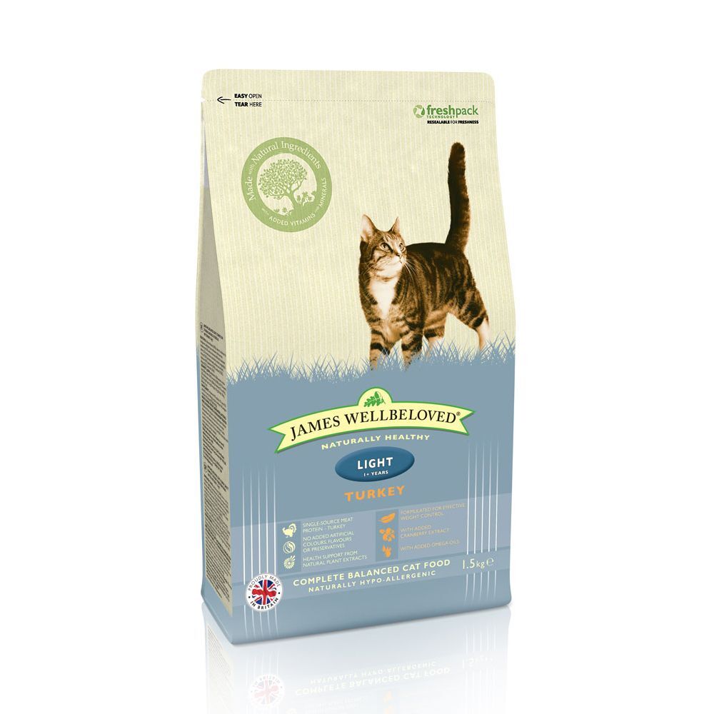 James Wellbeloved Adult Light peru e arroz para gatos - 4 kg