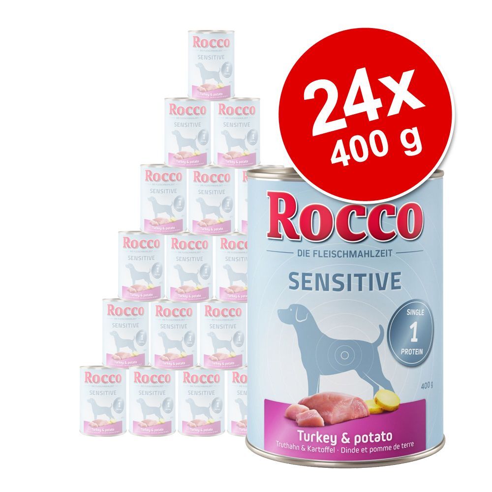 Rocco Sensitive 24 x 400 g - Pack económico - Veado e massa