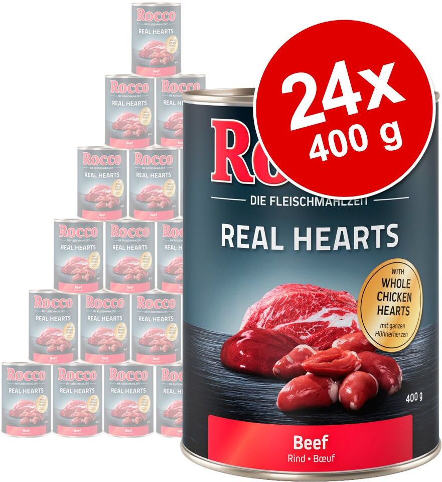 Rocco Real Hearts 24 x 400 g - Pack económico - Frango