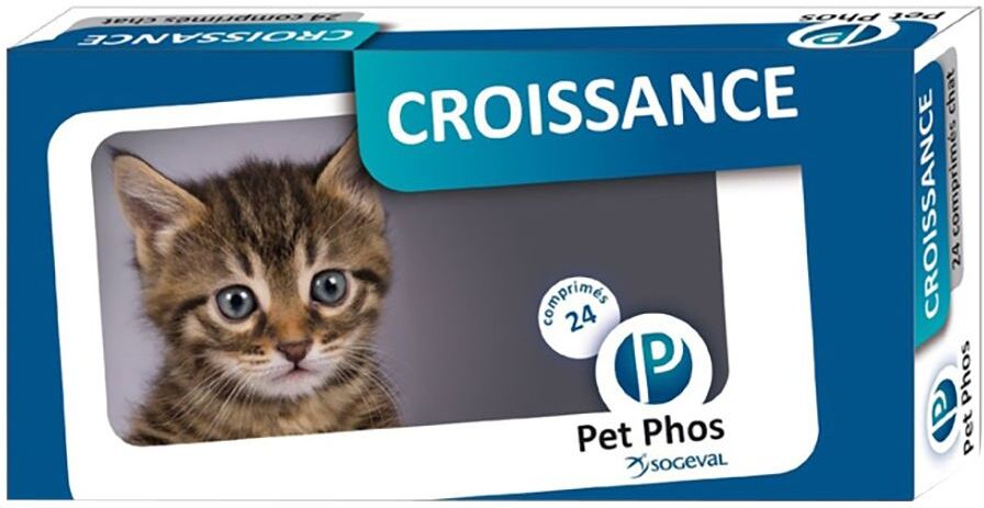 Pet-Phos Ceva Pet-Phos Cat Growth vitaminas e minerais para gatos - 96 pastilhas