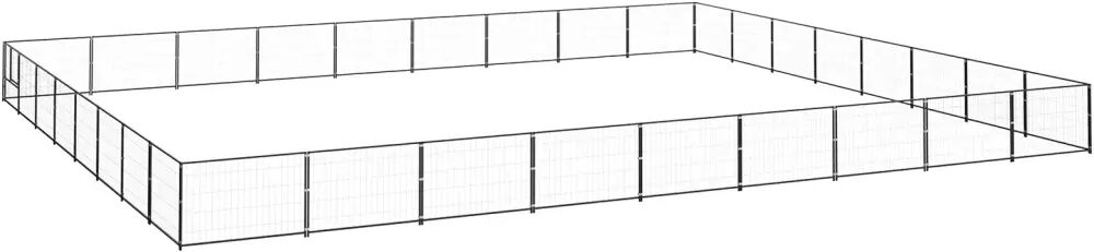 vidaXL Canil para cães 72 m² aço preto