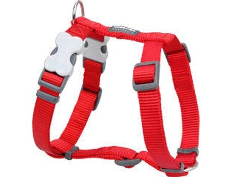 Red Dingo Peitoral para Cães One Touch Liso Vermelho (37-55cm)