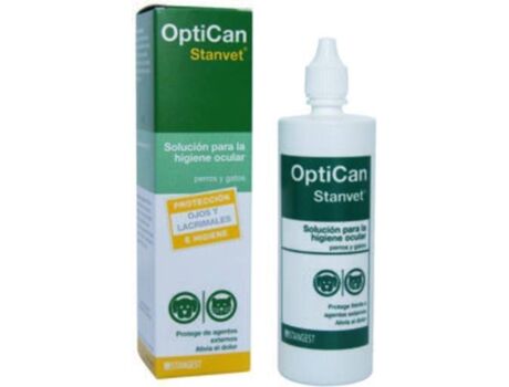 Stanvet Solução de Limpeza de Olhos para Cães e Gatos Optican 125 Ml