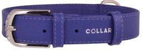 Collar Coleira para Cães Glamour (Roxo - 27-36 x 1.5 cm - Couro)