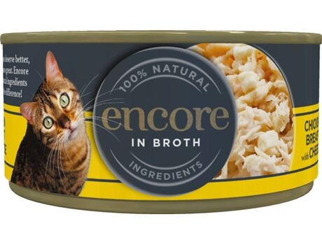 Encore Rações para Gatos (6 Un - 70g - Húmida - Sabor: Frango com Queijo)