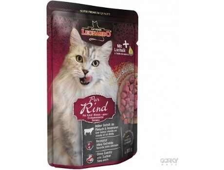 Leonardo Ração para Gatos (85g - Seca - Sabor: Vaca)