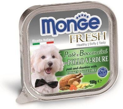 Monge Ração para Cães (24x100 g - Húmida - Sabor: Frango e Legumes)