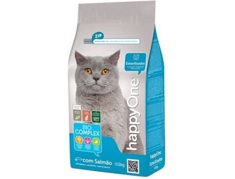 Happyone Ração para Gatos (2Kg - Seca - Adulto - Castrados)