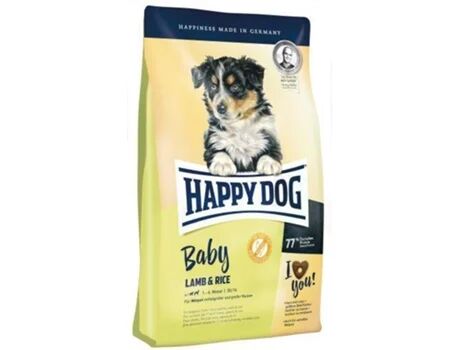Happy Dog Ração para Cães (4 Kg - Seca - Cachorros - Sabor: Cordeiro e Arroz)